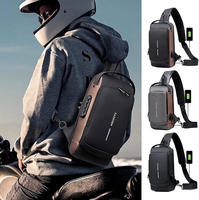 Crossbody Sling Bag With USB Port (Unisex)