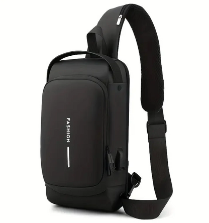 Crossbody Sling Bag With USB Port (Unisex)