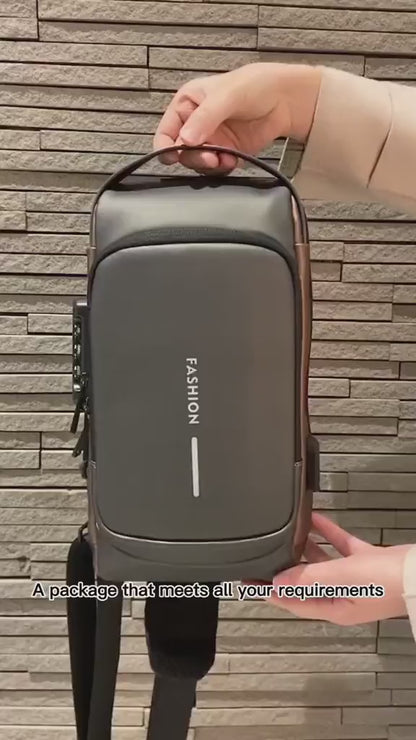 Crossbody Sling Bag With USB Port (Unisex)